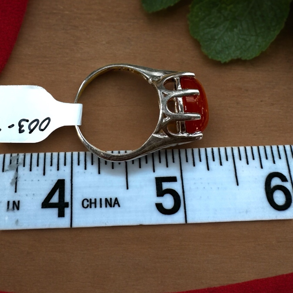 Carnelian Sterling Silver Ring - Picture 5 of 11